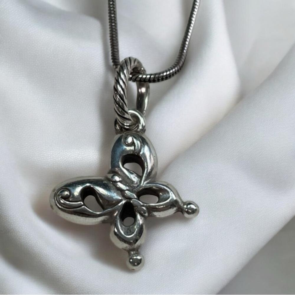 Brighton Silver Plated Butterfly Necklace
